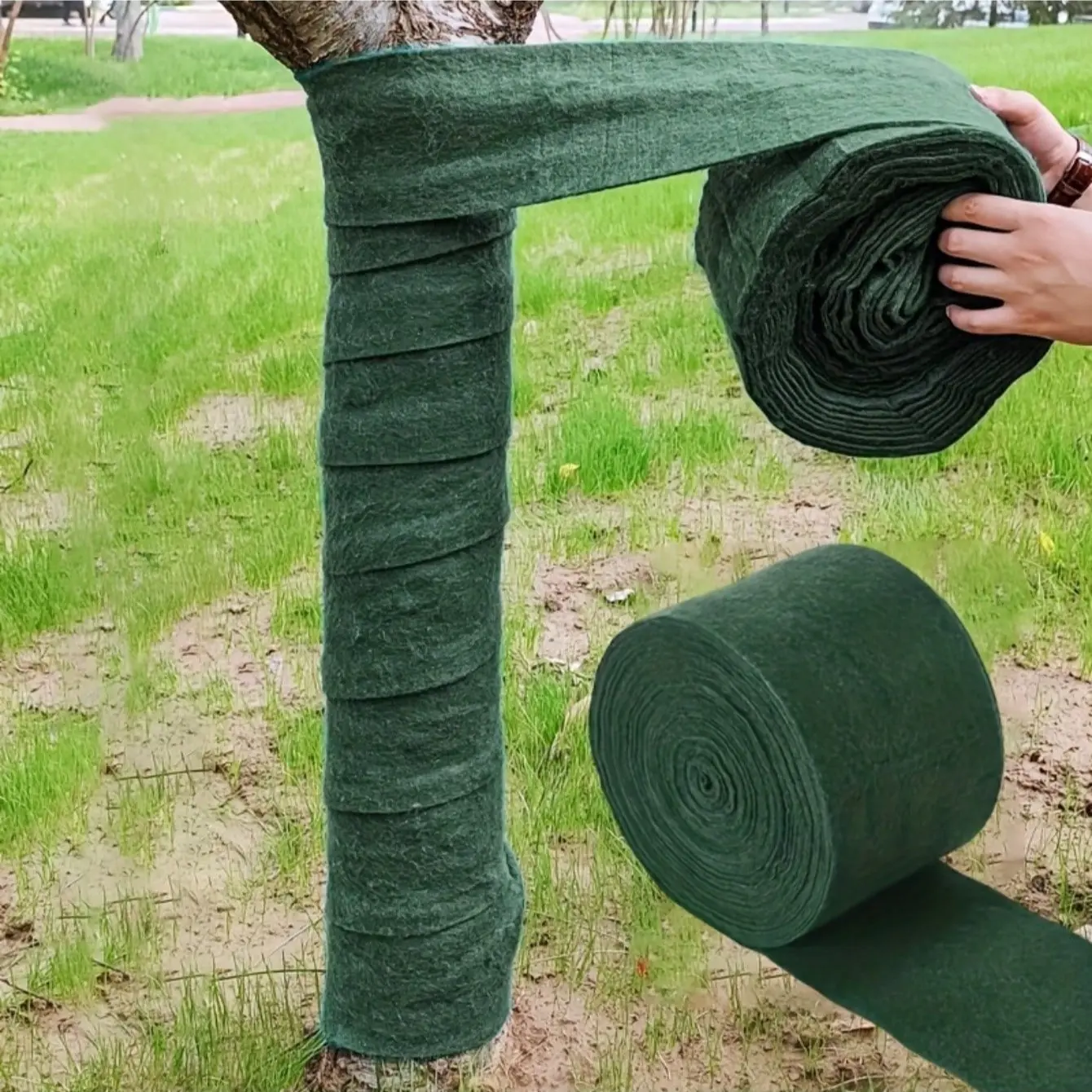 630in Tree Wrapping Strap, Winter Tree Trunk Protector, Insulated Moisture-Proof Insect-Resistant, Fruit Trees, Shrubs, Garden Use, Thick Absorbent Material