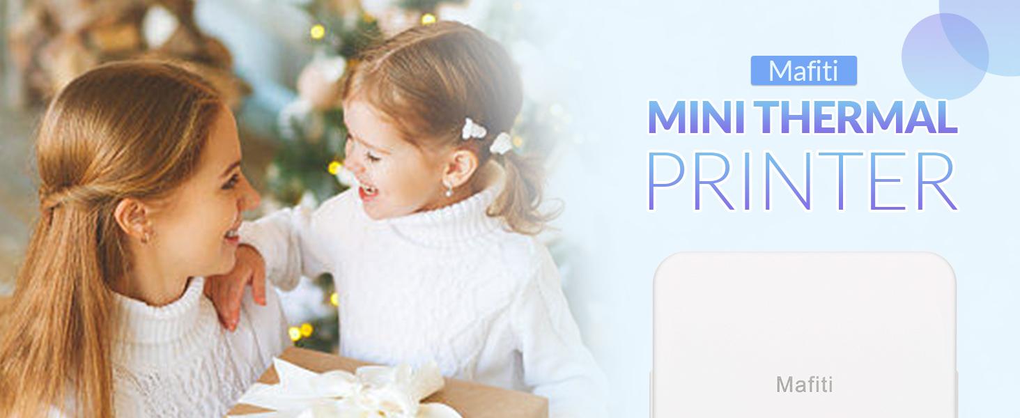 Portable Thermal Pocket Printer Inkless Bluetooth Receipt Mini Printer Wireless Sticker Lable Printer Study Notes Pictures Photos Print for Scrapbook Journal Sticky Label