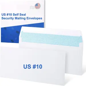 100 Sheets #10 Security Self-Seal Envelopes, Frosted, No Window, Ideal for Business Mail/ Legal Use, Secure Packaging Solution
