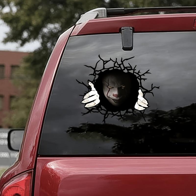 Spooky Halloween Clown Peek Car Stickers - Vinyl Material For A Creepy Halloween Vibe(FS)