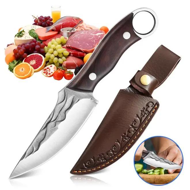 Viking knife Chef Knife Japan Kitchen Meat Cleaver Butcher Boning Knife with Sheath, Kitchen Meat Cleaver Butcher Kitchen Accessories