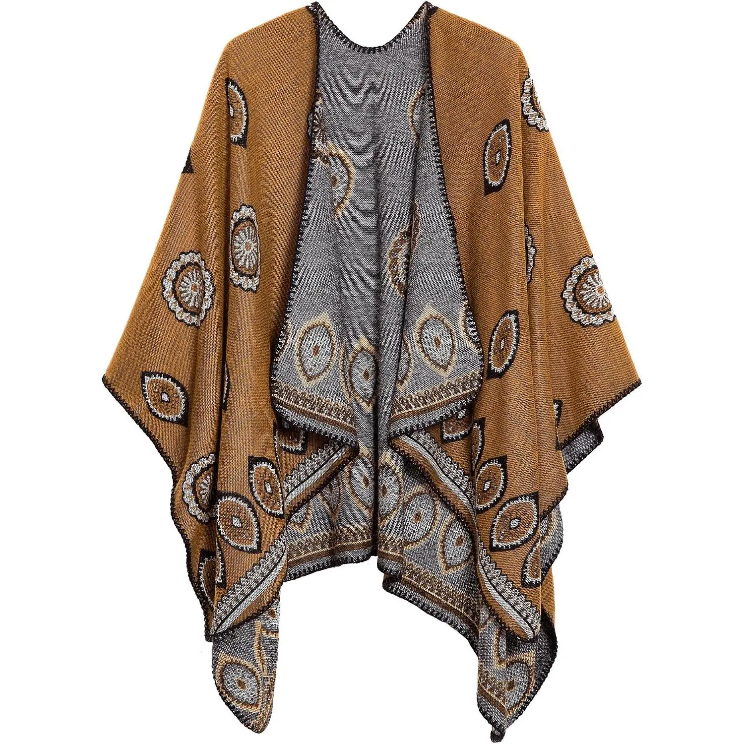 Women's   Open Front Poncho Cape Shawl Winter Shawl Wraps