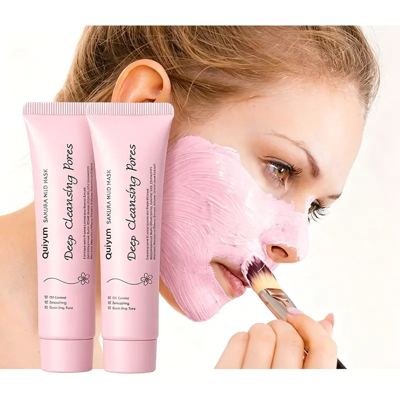Sakura Deep Cleansing Mud Mask 2Packs Oil Control Hydrating Moisturizing Clay Mask Pore Minimizer Facial Skincare For Girls Daily Home Beauty