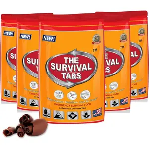Emergency Food Supply - 10 Days Survival Food for Emergency Situation - Gluten Free and Non-GMO 25 Years Shelf Life (120 tabs - Chocolate)