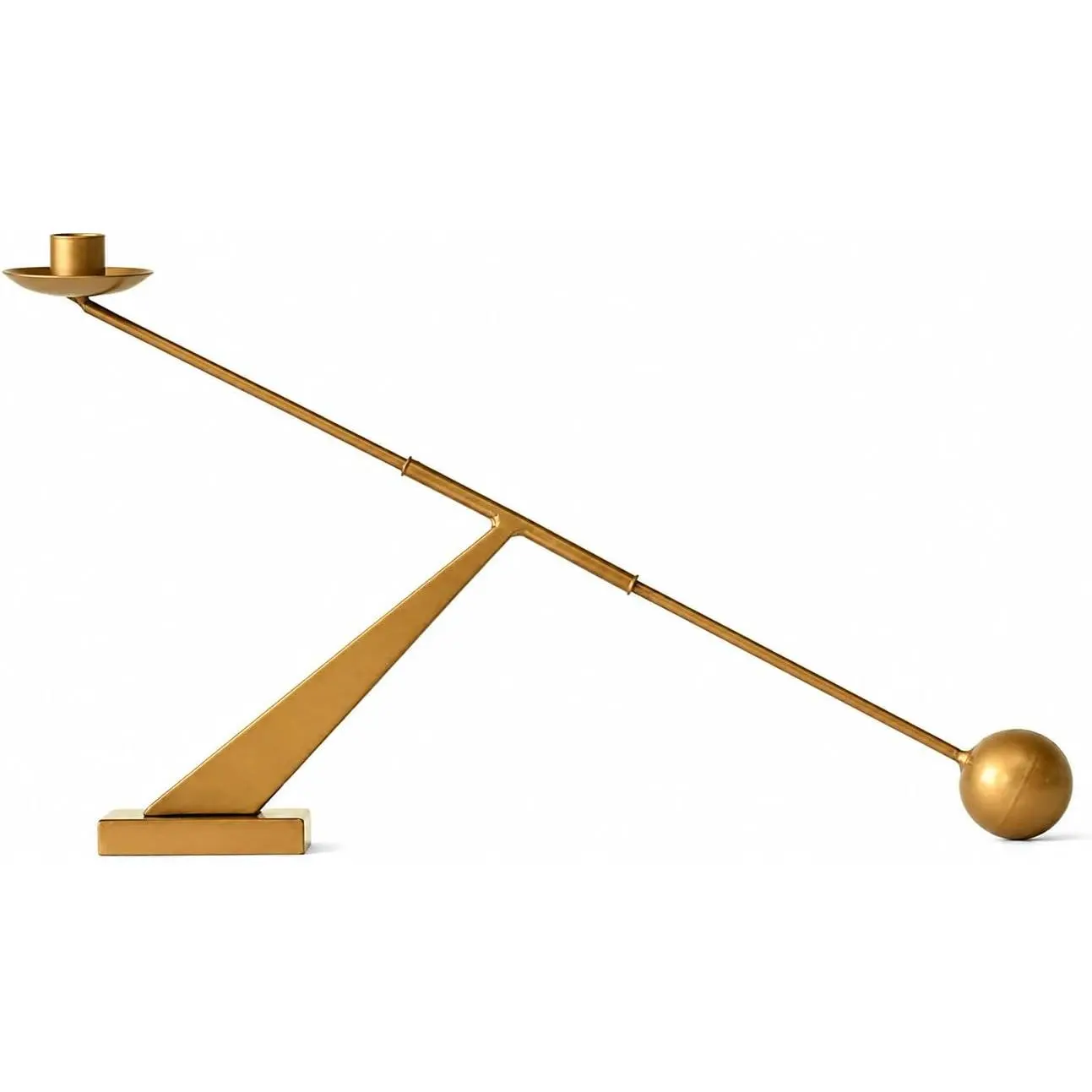 Modern Candle Holder Decor, Brass Decorative Tapered Candlestick Holders, Candle Holder for Living Room, Dining Table, Fireplace