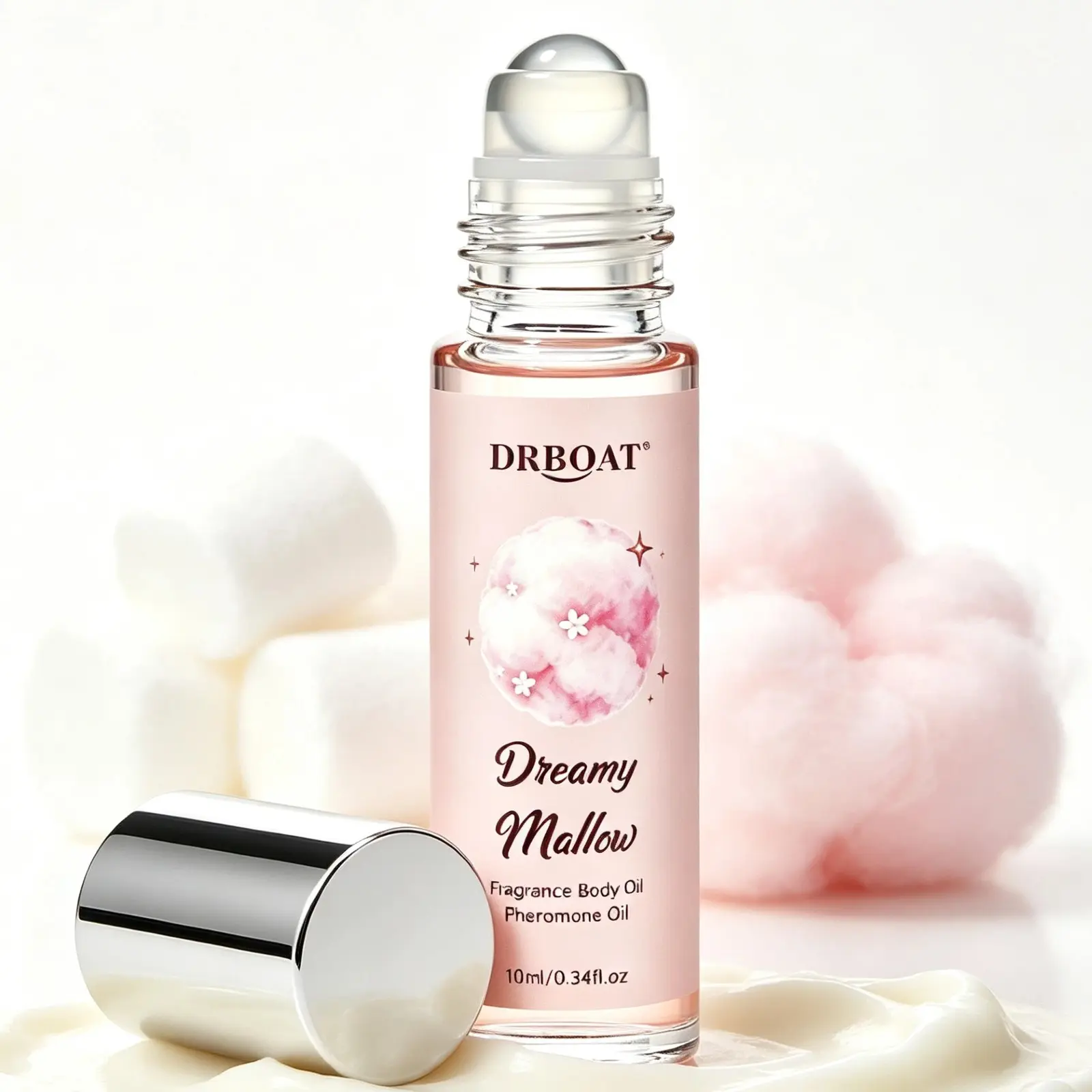 Marshmallow Pheromone Oil - Rich Roll-On Scented Perfume Oil, Nature Sweet Fragrance Gourmand Perfume Oil, 10ML Last Long Time with Choco Musk Scents, Cars Accessories for Gifting.