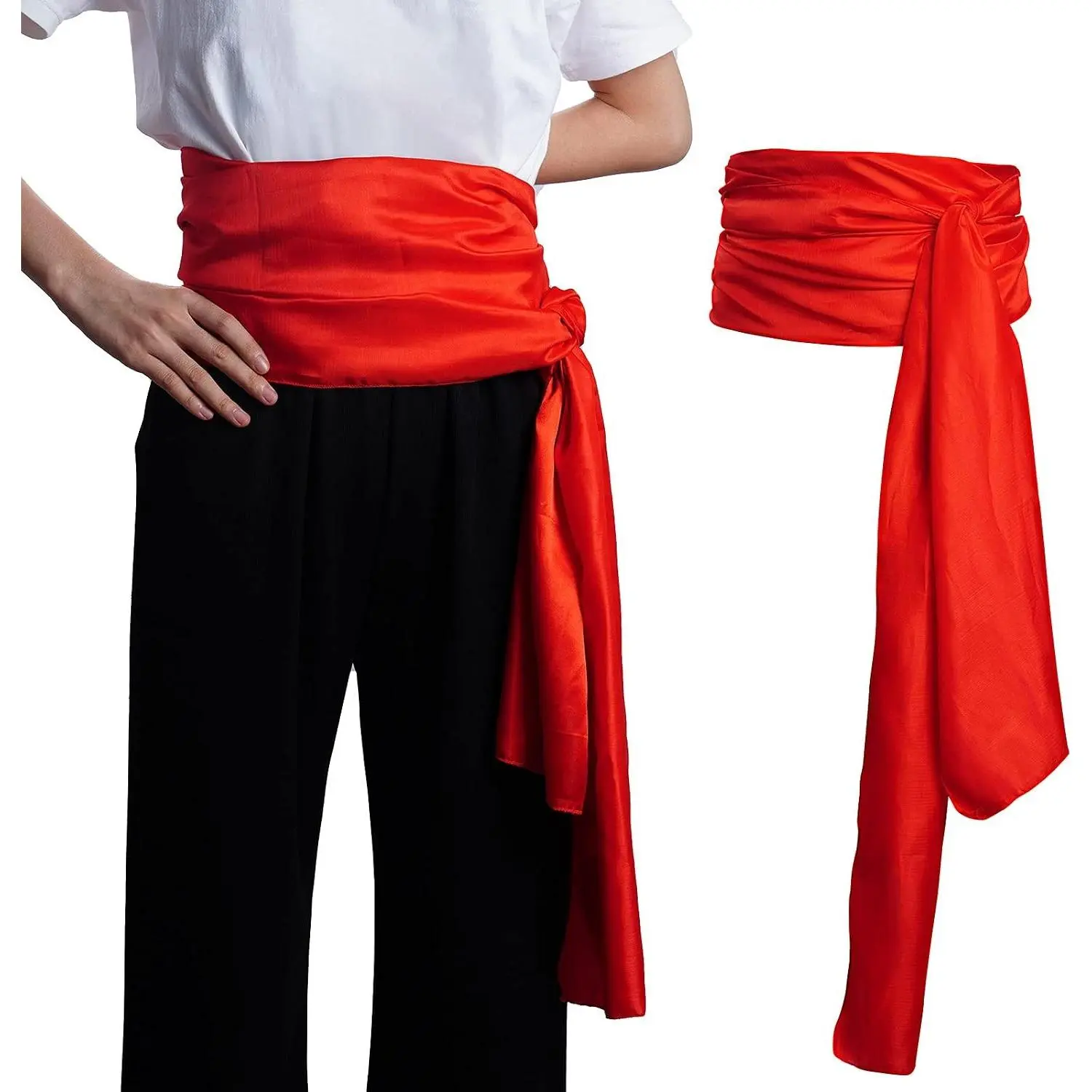 Satin Pirate Sash Medieval Renaissance Large Halloween Costume Waist Belt(Gift)