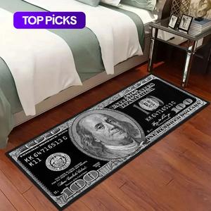 global pick dollar pattern carpet, 1 count non-slip soft comfortable washable floor mat, decorative rugs for home decor living room bedroom hotel dormitory,  room accessories
