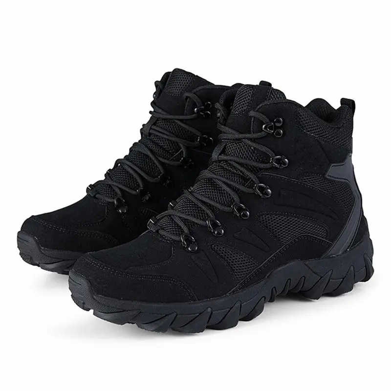 Male Hiking Boots - Waterproof, Non-Slip, Breathable, Comfortable, Durable-Sole Shoes for Trekking, Mountaineering, Light Outdoor Work