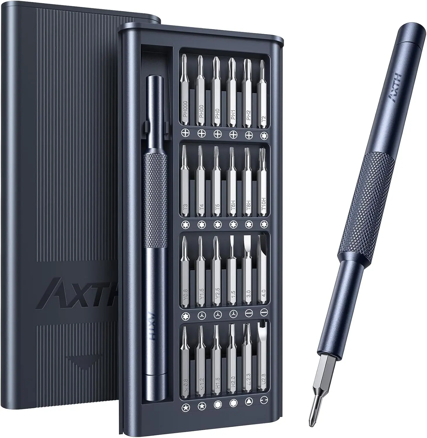 AXTH 25-in-1 Small Screwdriver Set, Mini Repair Tool| [Bearing] Screw Driver Kit for Phone, Computer, Watch, Laptop, Macbook, Ring Doorbell, Eyeglass,