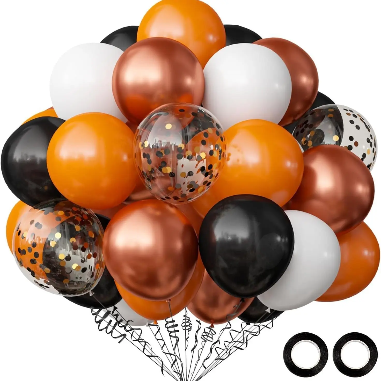 Halloween Bronze Latex Balloon Wreath Set, Glitter Metallic Balloons, Party Home Decor, Table Arch Scene Decoration
