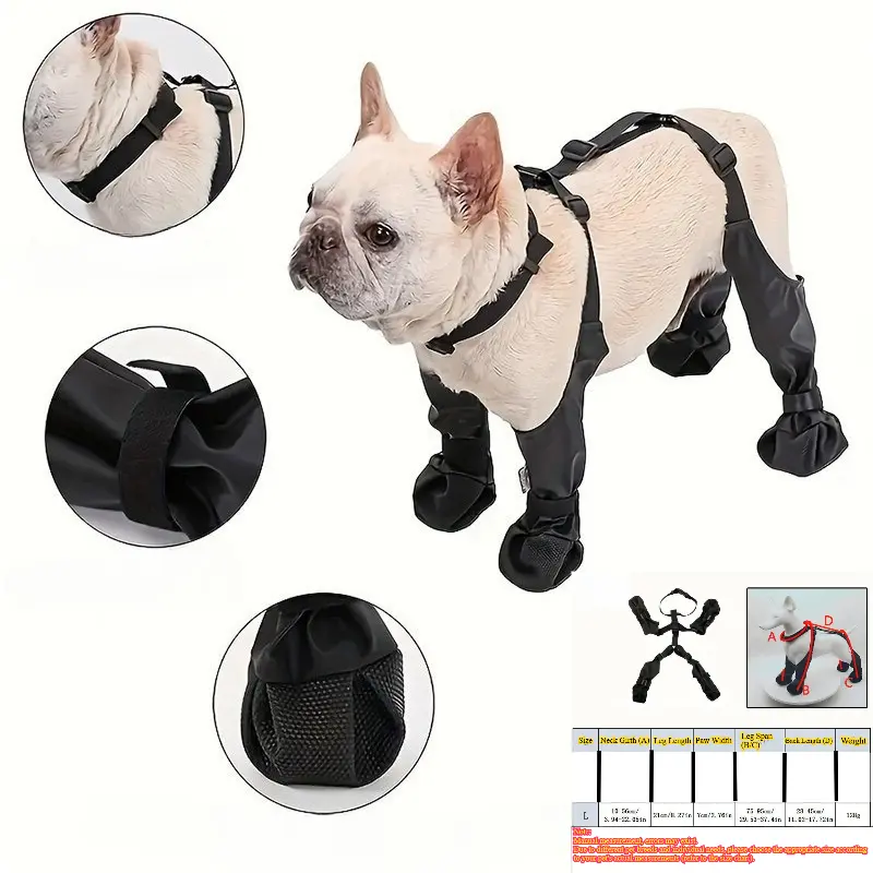 Adjustable Dog Shoes Suitable for Small/Medium Dogs - Breathable Soft Paw Protectors with Buckle Closure, All-Weather Dirt-Proof Pet Boots, Machine Washable Durable Cleats for French Bulldogs, Poodles, Shih Tzus - Spring/Summer Outdoor
