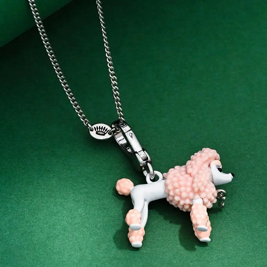 European and American Fashion Trends, Sweet, Fresh and Cute, Smart High-end Enamel Craftsmanship, Poodle Bag, Pendant, Necklace.