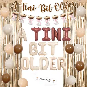1Set A Tini Bit Older Birthday Decorations Espresso Martini Party Banner Garland Balloons Bride To Be Sash Tiny Bit Older Theme Gold Foil Curtain Backdrop for Girl Coffee Themed Birthday Party Supplies