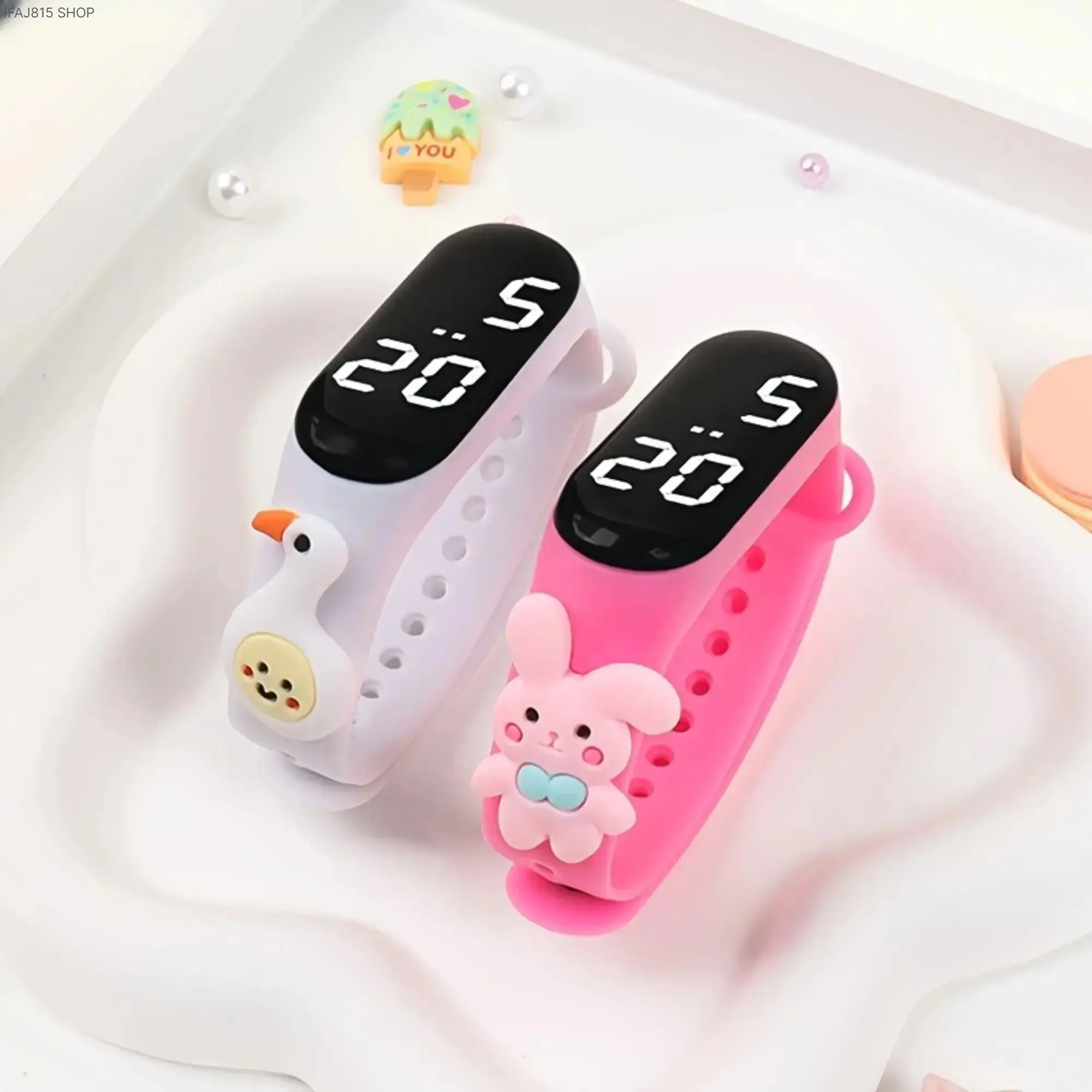 2PCS Kids LED Digital Watch Set, Cute Animal Wrist Watches for Boys and Girls, Lightweight Electronic Watch Band, Adjustable Silicone Strap, Fun School Watch Gift for Daily Wear, Holidays and Birthdays