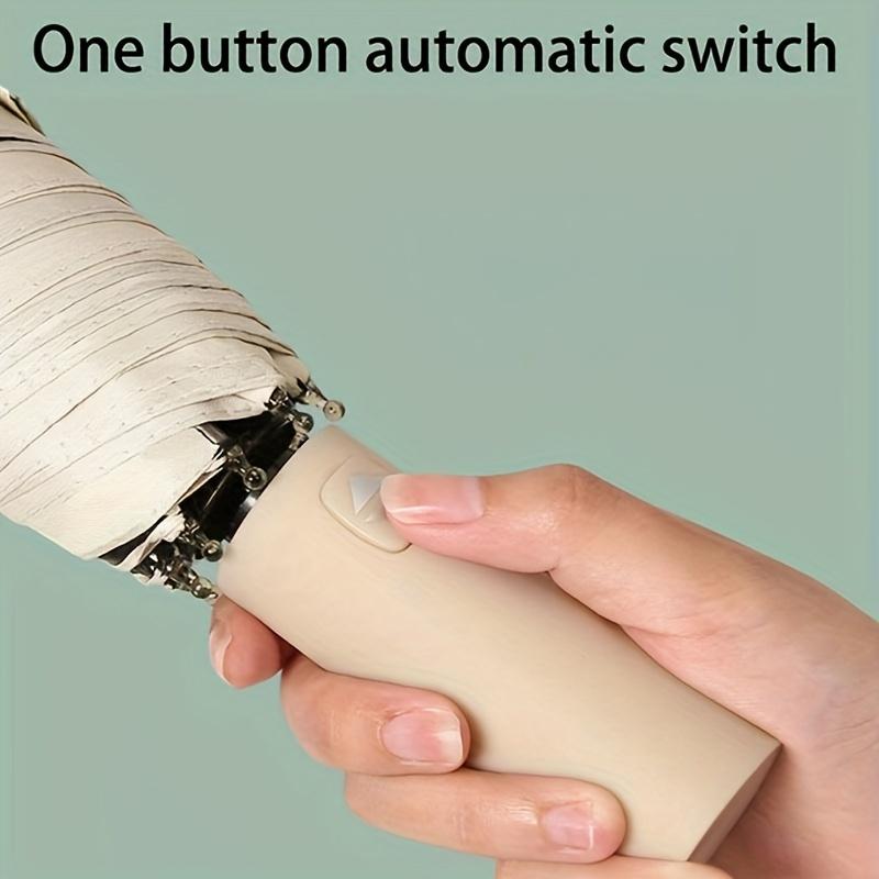 Outdoor Umbrella,Wind-Resistant Sunshade with Padded Interior, Automatic Umbrella - Reinforced Double Spandex Folding for Men & Women,Lightweight Compact Design Business Everyday Use,Sleek Plastic Steel Compact Folding.