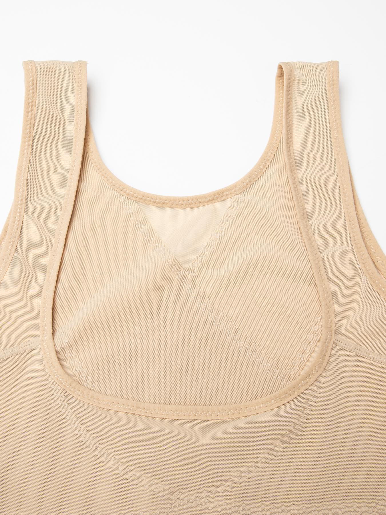 Women's Contrast Mesh Sheer Shapewear Bodysuit Underwear, Summer Wear 2024, High Stretch Breathable Comfortable Tummy Control Shapewear Clothing for Daily Wear, Summer Clothes Women, Body Shapewear, Women's Shapewear Clothes for Summer