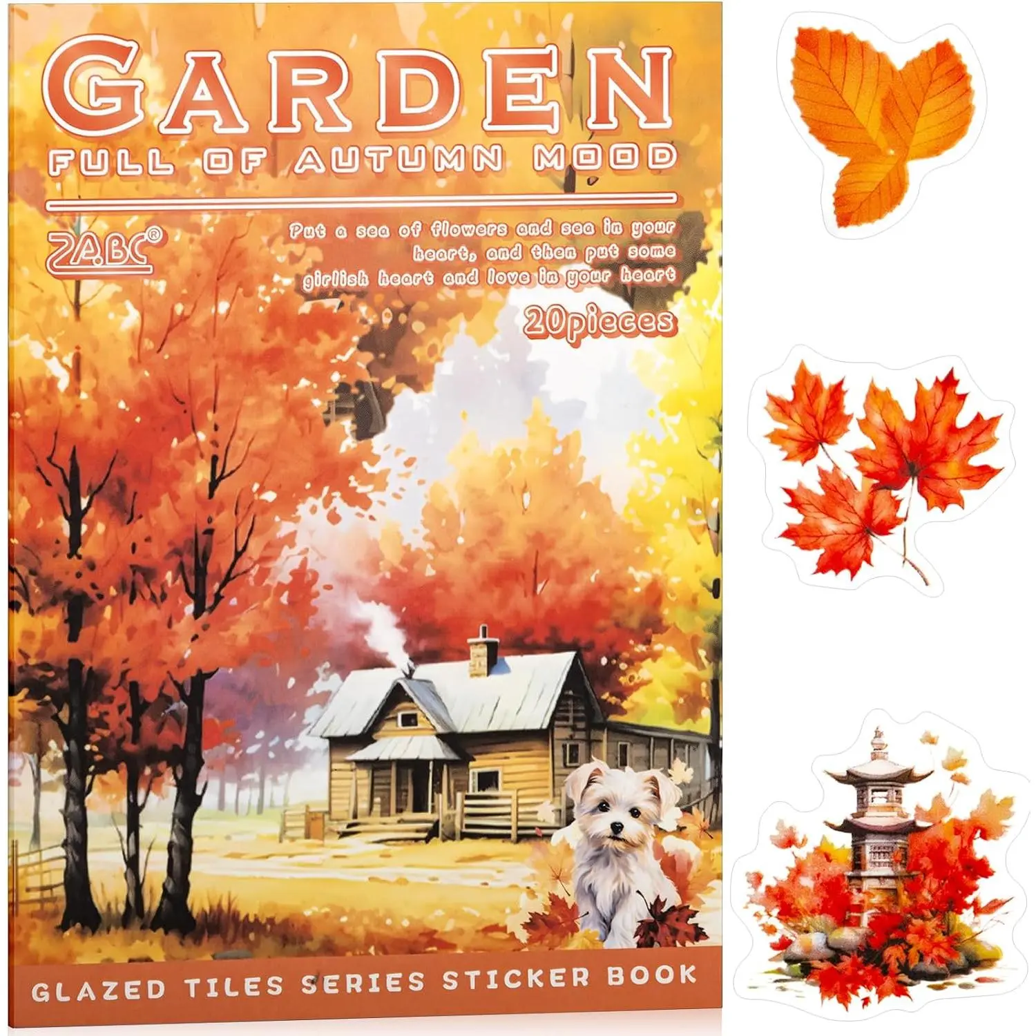 Autumn Filled The Garden Sticker Scrapbooking Supplies for Junk Journal, 20 Sheets  Stickers -  Journaling Stickers, Ephemera Sticker Book Pre Cut(TZ-009-003)