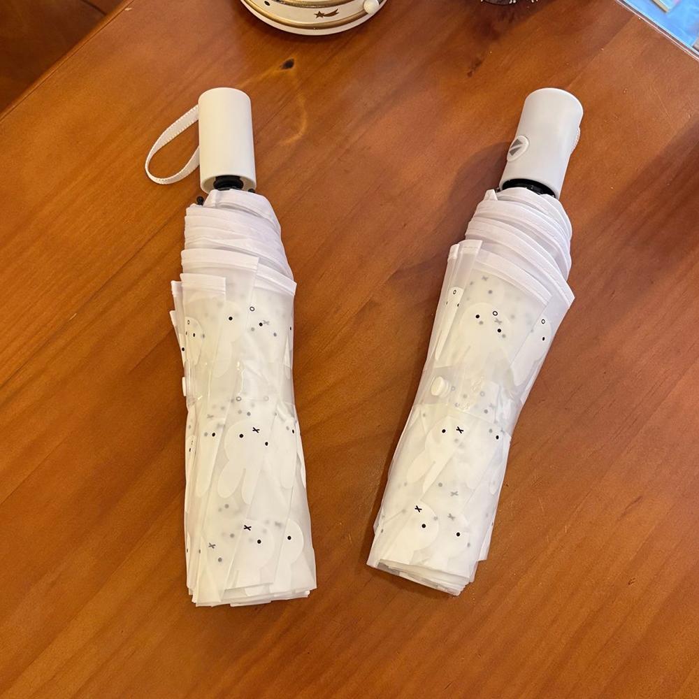 Kawaii Miffy Cute Fully Automatic Umbrella Cartoon Rabbit Printing Transparent Ins Style Foldable Portable Parasol Gir Gift
