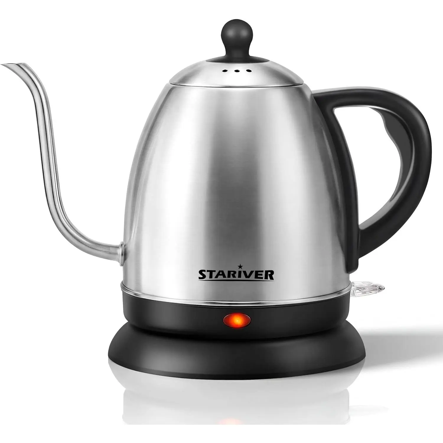 Stariver Gooseneck Electric Kettle, 1L Stainless Steel Pour Over Tea Pot