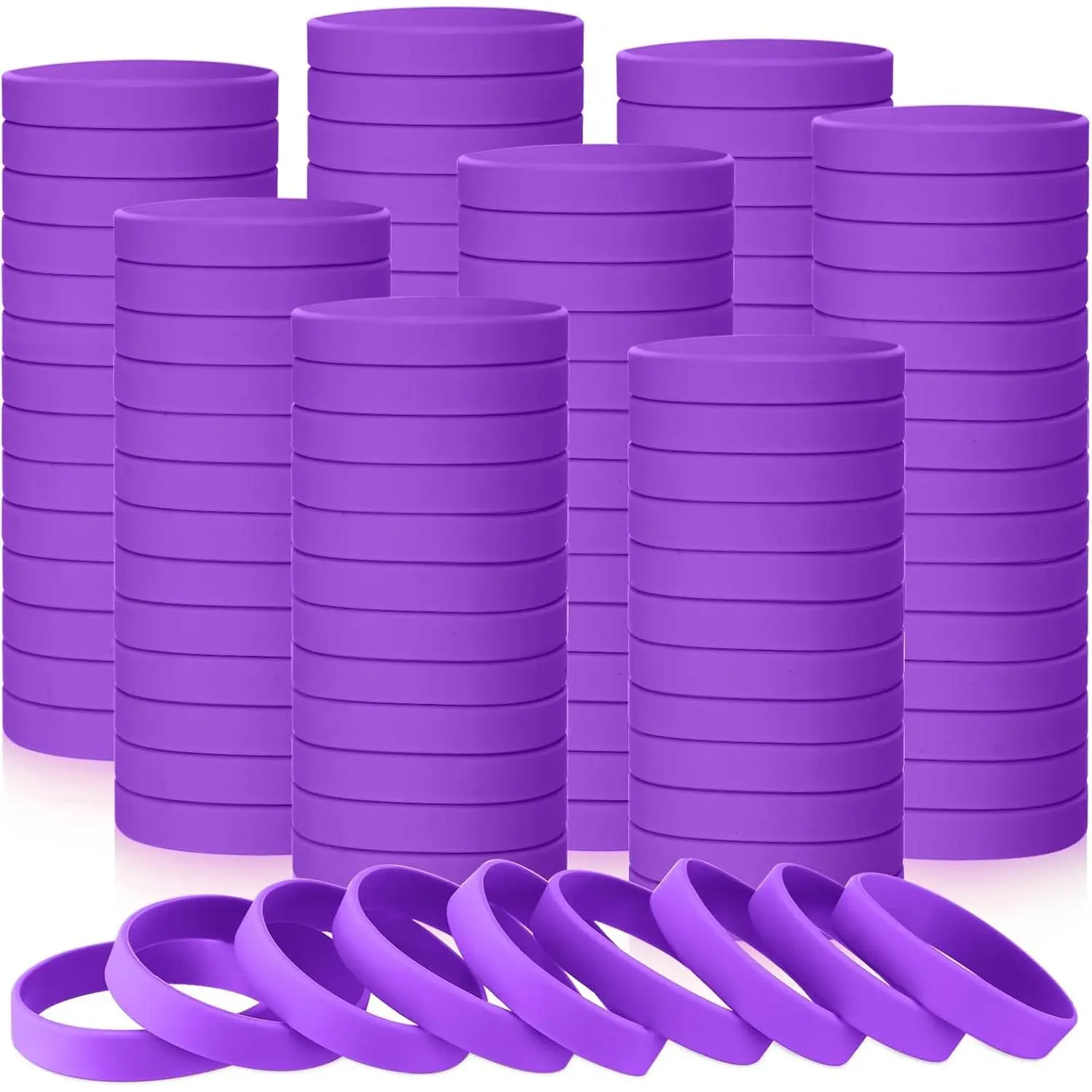100 count  Rubber Wristbands Rubber Wristband Bracelet Bands for  Wristbands for Women Men()
