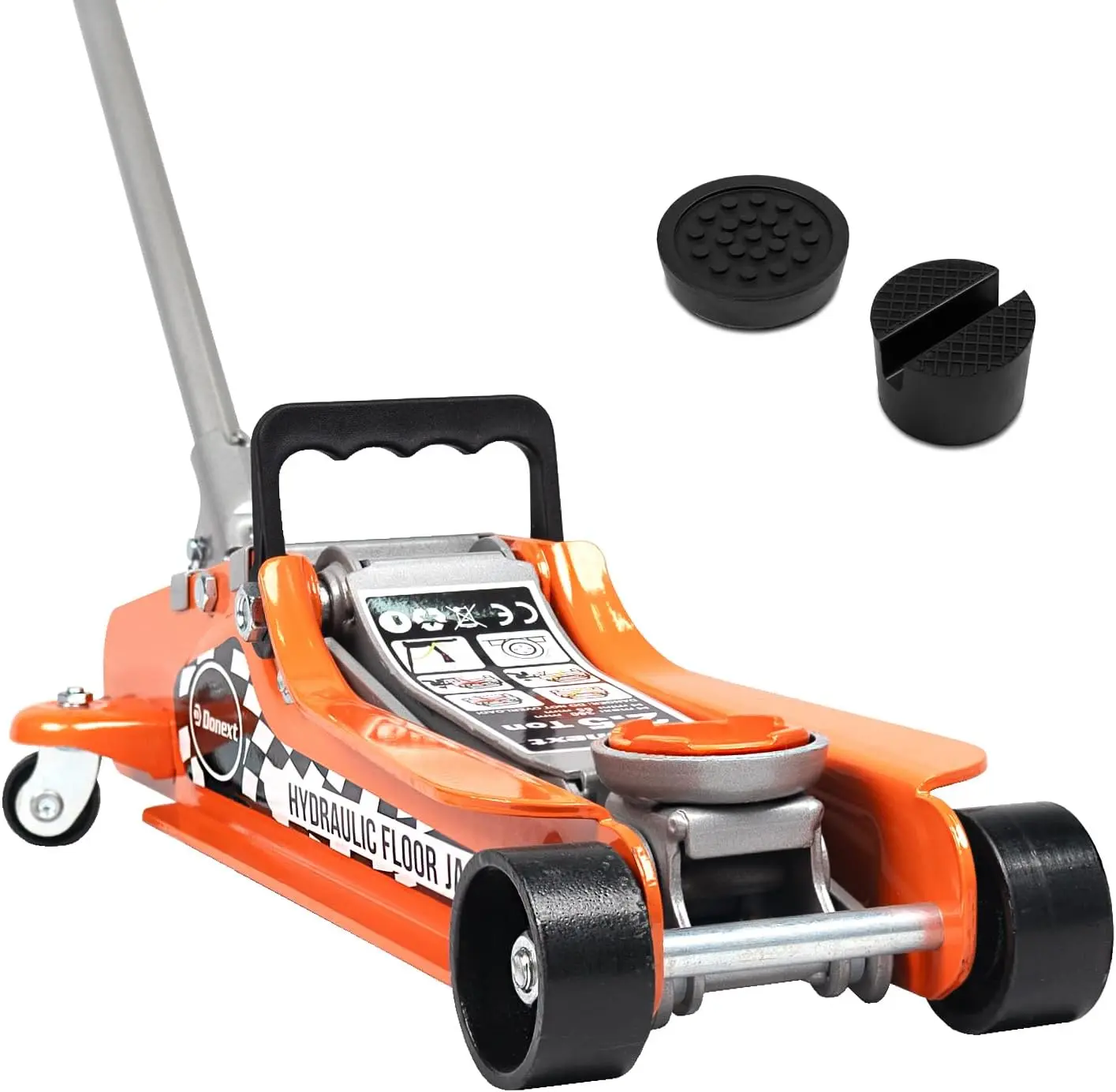 2.5 Ton Steel Floor Jack, Low Profile Hydraulic Racing Floor Jack, Heavy-Duty Racing Floor Jack with Single Piston Lift Pump, Lifting Range 3-3/8" - 14-15/16", Portable Auto Repair Tool for Garage & Workshop