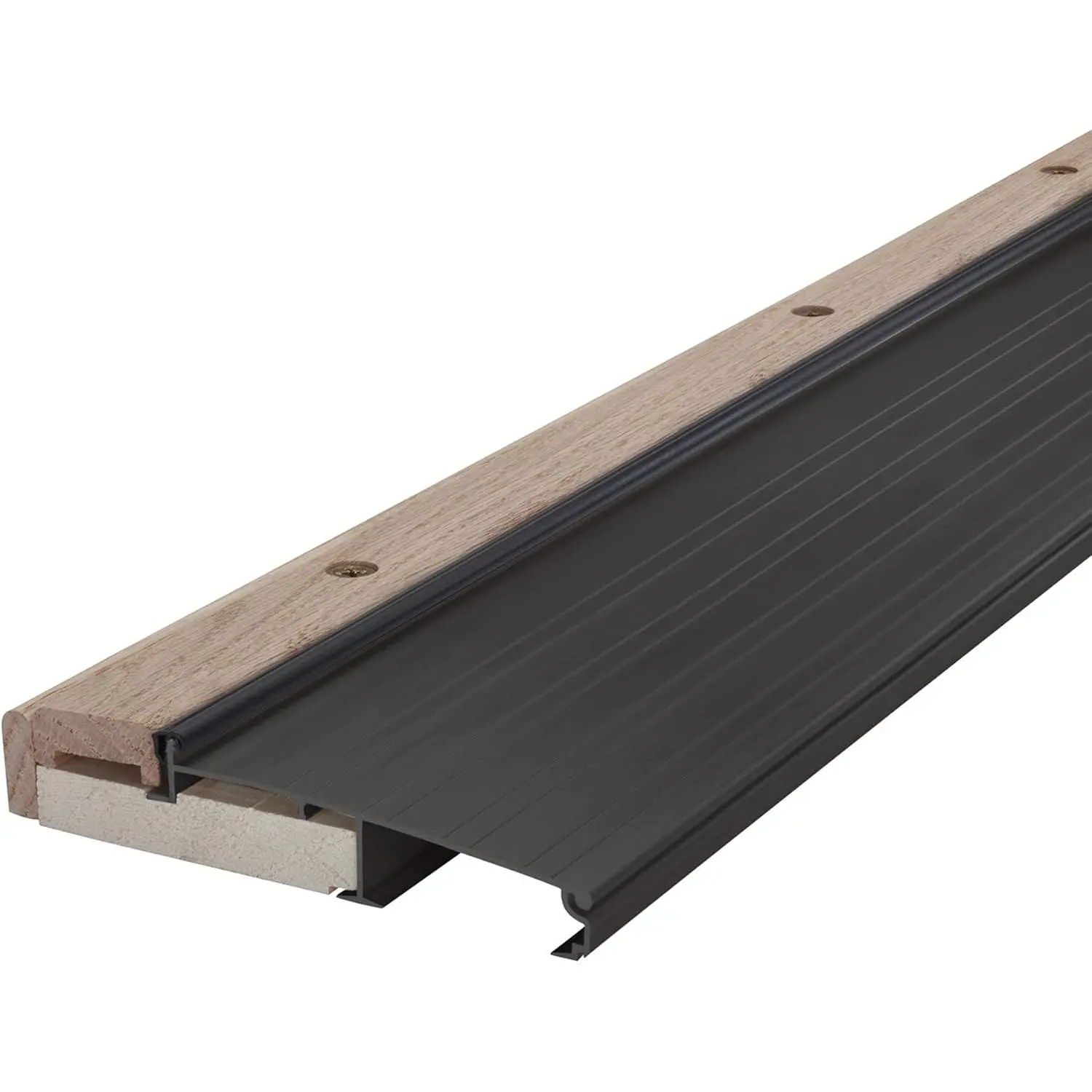 78634 5-5/8" x 1-1/8" x 36" Bronze Adjustable Aluminum & Hardwood Threshold Kit, Versatile Solution for French & Exterior Doors