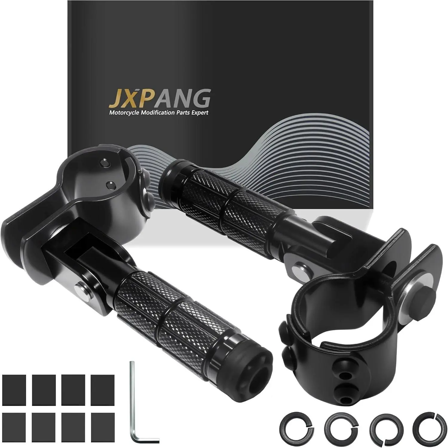 Folding Motorcycle Rearsets Foldable Motorbike Footrest Footpegs Pedal Passenger Pedal Universal For Electric Car Mini Dirt Pit Bike Black Type A
