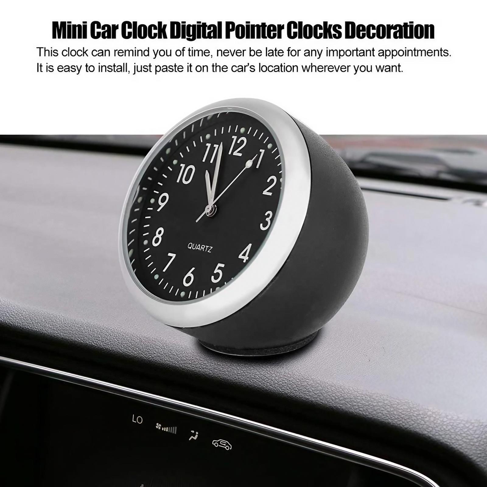 Car Dashboard Clock, Car Dashboard Digital Pointer Clock Decoration, Car Interior Decoration Accessories, Car Dashboard Decor