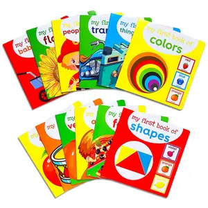 12 English Word Books, Theme-Based Learning, Vegetables, Colors, Shapes, Toys, Fun Foreign Language Material, Boost Vocabulary Interest