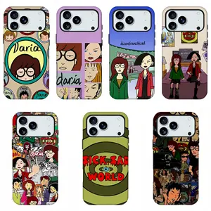 Retro Daria MTV Cartoon Phone Case,  designer Case ,Vintage Animated Character Trendy Shell，90s Sarcastic Teen Aesthetic Protective Case for iPhone11 12 13 14 15 16 17 pro max and Samsung S21-S26 .Perfect for Her/Him Girly Phone Caseslovely stylish gift
