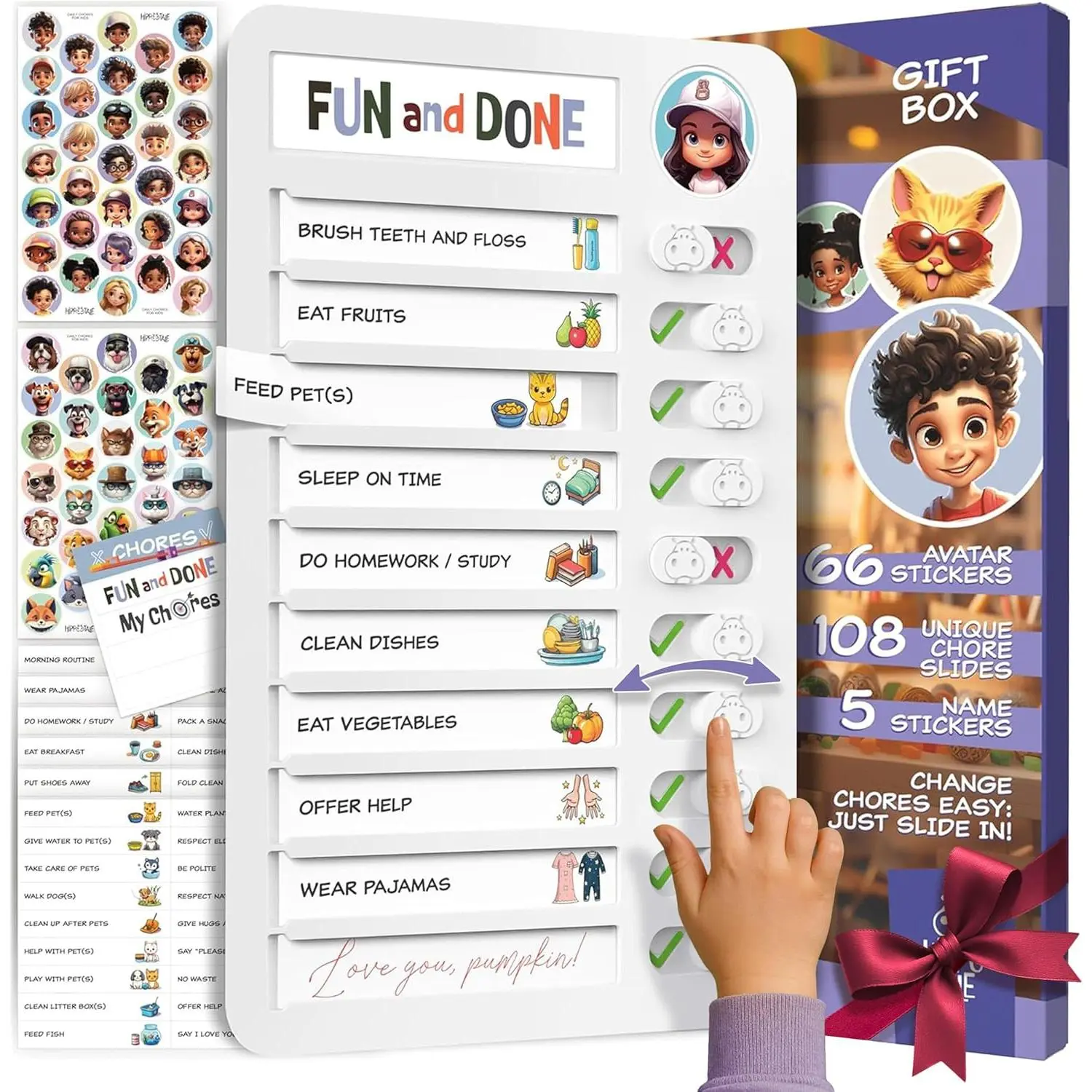 Chores Chart for , Chore Board Visual Schedule Checklist, Chore List | Daily, Weekly & Monthly  Chore Chart with Stickers,  Routine Board, Behaviour Chart for  with  &