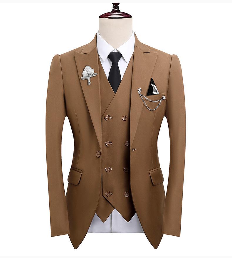 Cross-border New Three-piece Groom Suit Banquet Men's Suit Wedding Dress Amazon Foreign Trade Groomsmen Suit