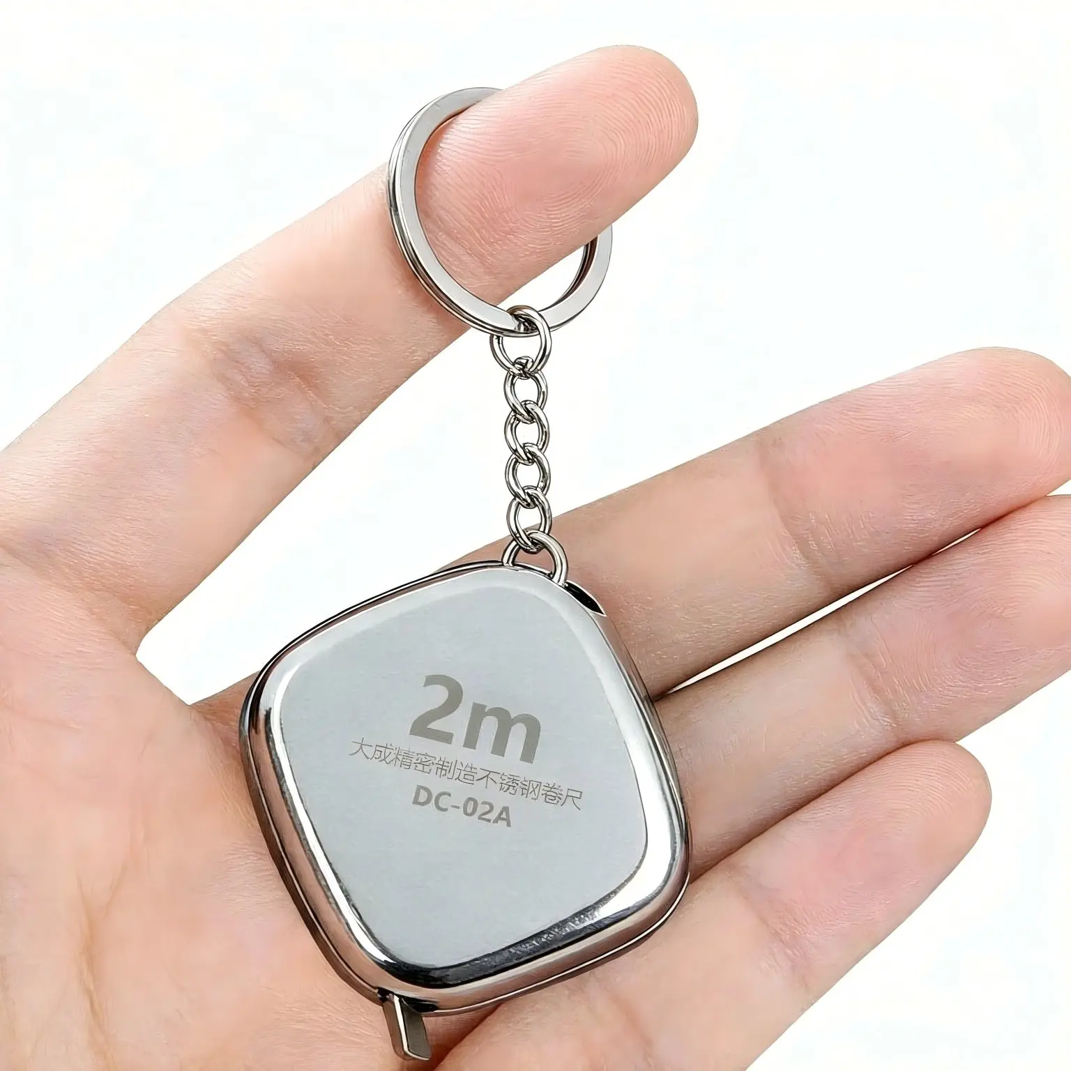 Mini Ruler, Full Length 2 Meters, Stainless Steel High Precision Ruler, Waterproof Drop-Proof Portable Ruler, Ideal for Measurements