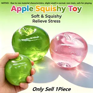 Creative Apple Squishy Toy, Soft Skin-Friendly Fruit Stress Relief Ball, Cute Healing Pressure Release Tool, Ideal for Home, Office, Outdoor Use