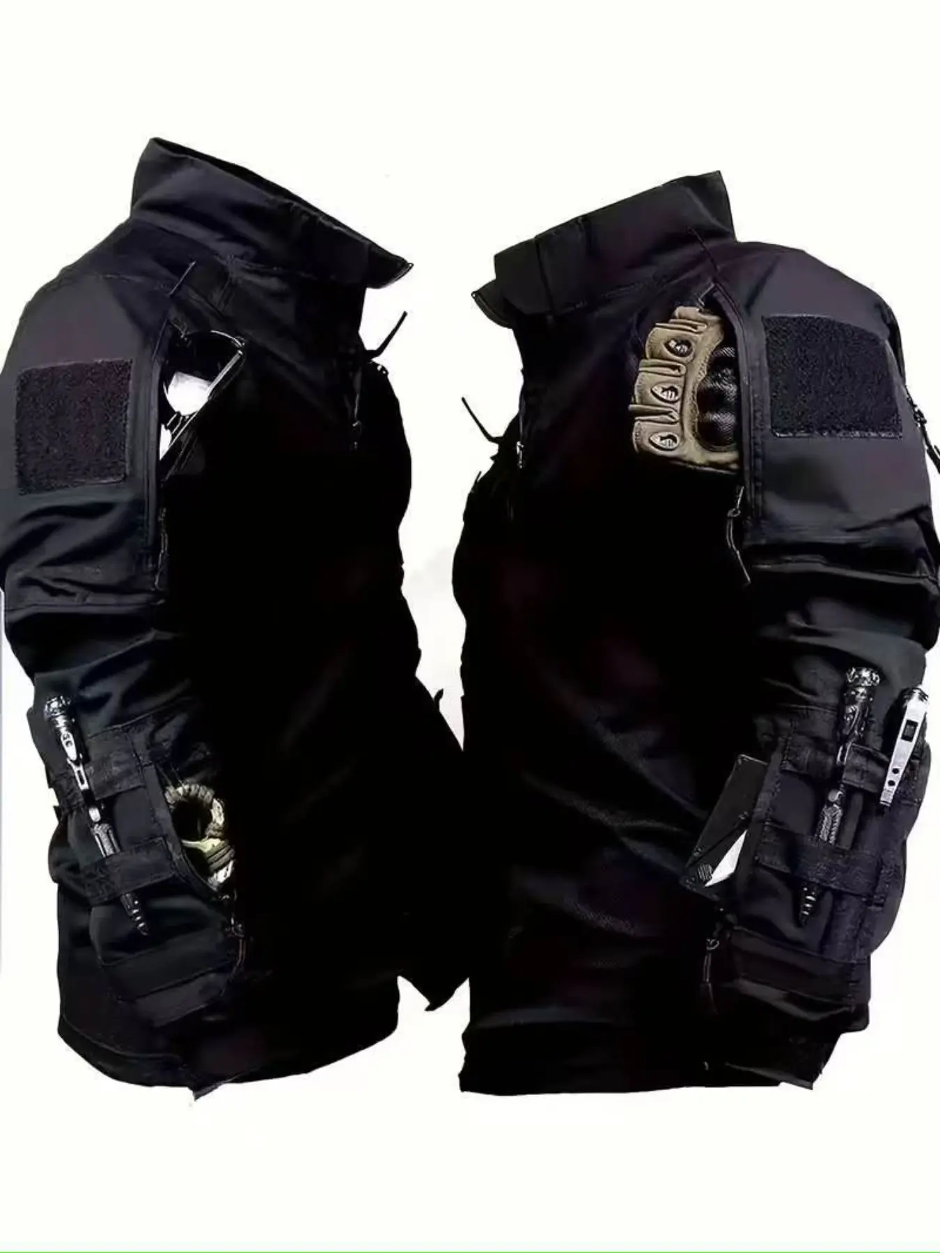 Men's Outdoor Tactical Frog Suit, Multi-Function Pockets, Long Sleeve Stand Collar Shirt, Outdoor Wear, Durable Breathable Fabric, Ideal for Hiking, Camping, Gift