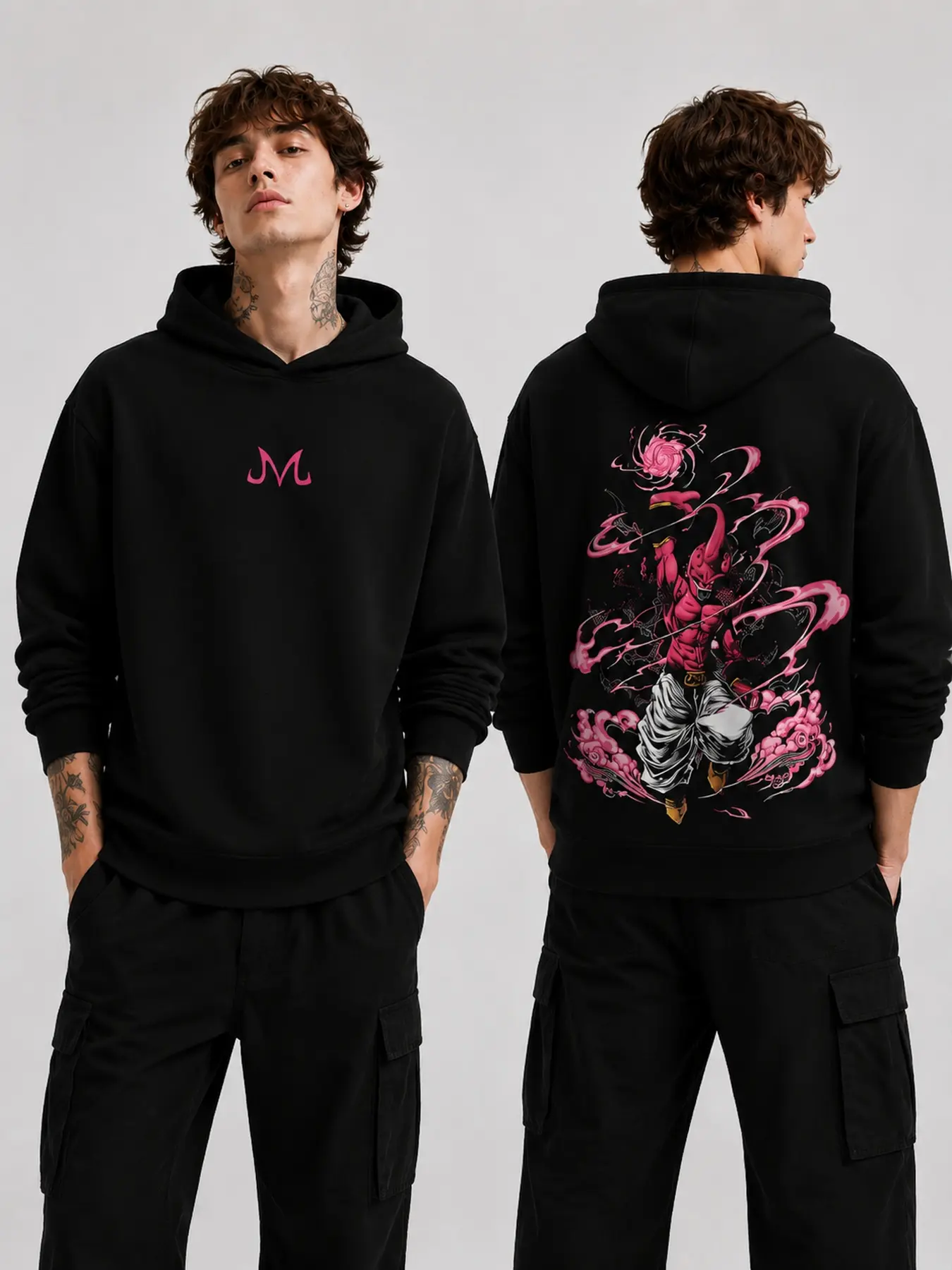 Majin Buu Dragon Ball Crewneck Sweatshirt, Anime Oversized Pullover, Perfect Gift Cool Shirts,Graphic Oversized Heavyweight Fleece Crewneck Sweatshirt / Fleece Hoodie for Men & Women, Workout Crewneck & Hoodie,y2k hoodie