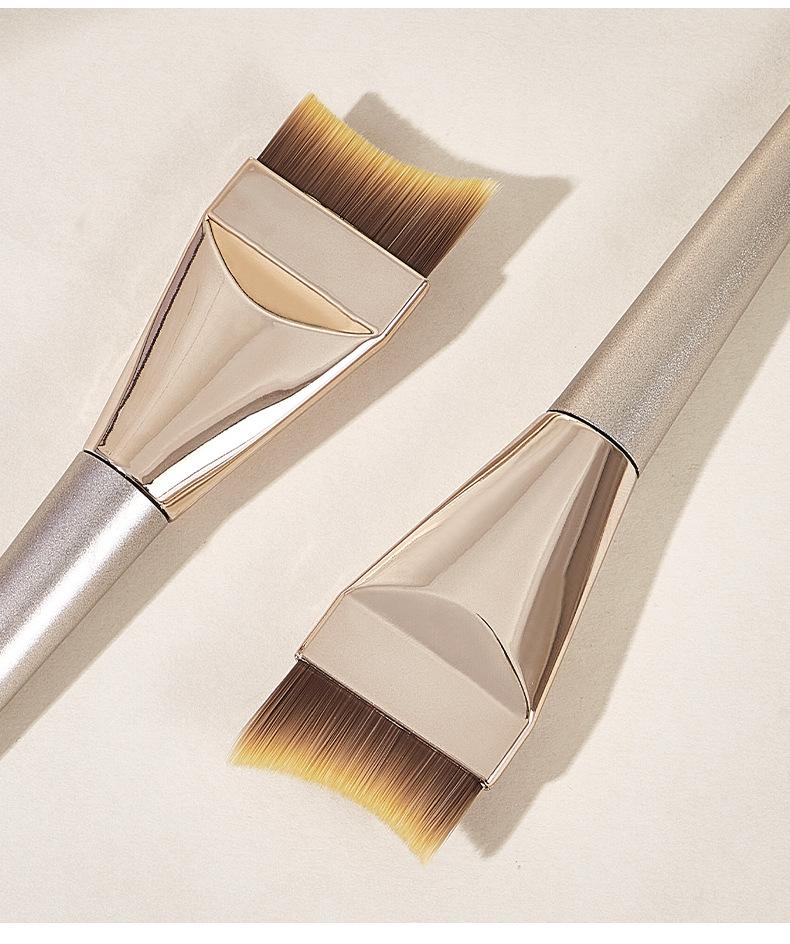 New popular seamless crescent foundation brush, non-absorbent foundation concealer brush, flat-head liquid foundation makeup brush
