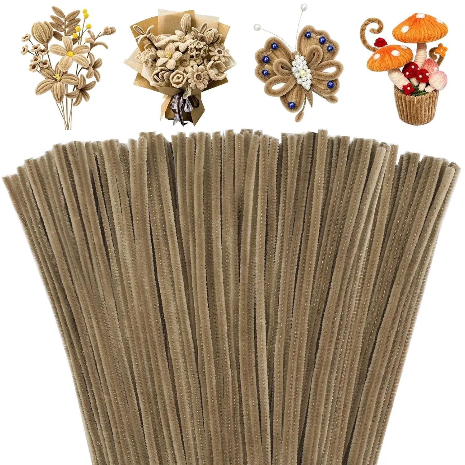 200 count Pipe Cleaners, Glitter Pipe Cleaners Craft Fuzzy Sticks Bulk