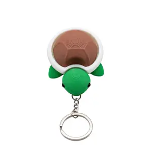 Cute Turtle Fidget Keychain, Stress Relief ASMR Toy，1 Pack 6.4cm 3D Printed PLA