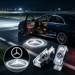 2PCS HD LED Ghost Shadow Door Welcome Projector Lights, Logo Courtesy Lamps Plug & Play For Mercedes Benz W203 SLK SLR CLK R171 W209, No Cutting Required, Simple DIY Installation, Reliable Interior Replacement Parts & Practical Car Tuning Mod Accessories