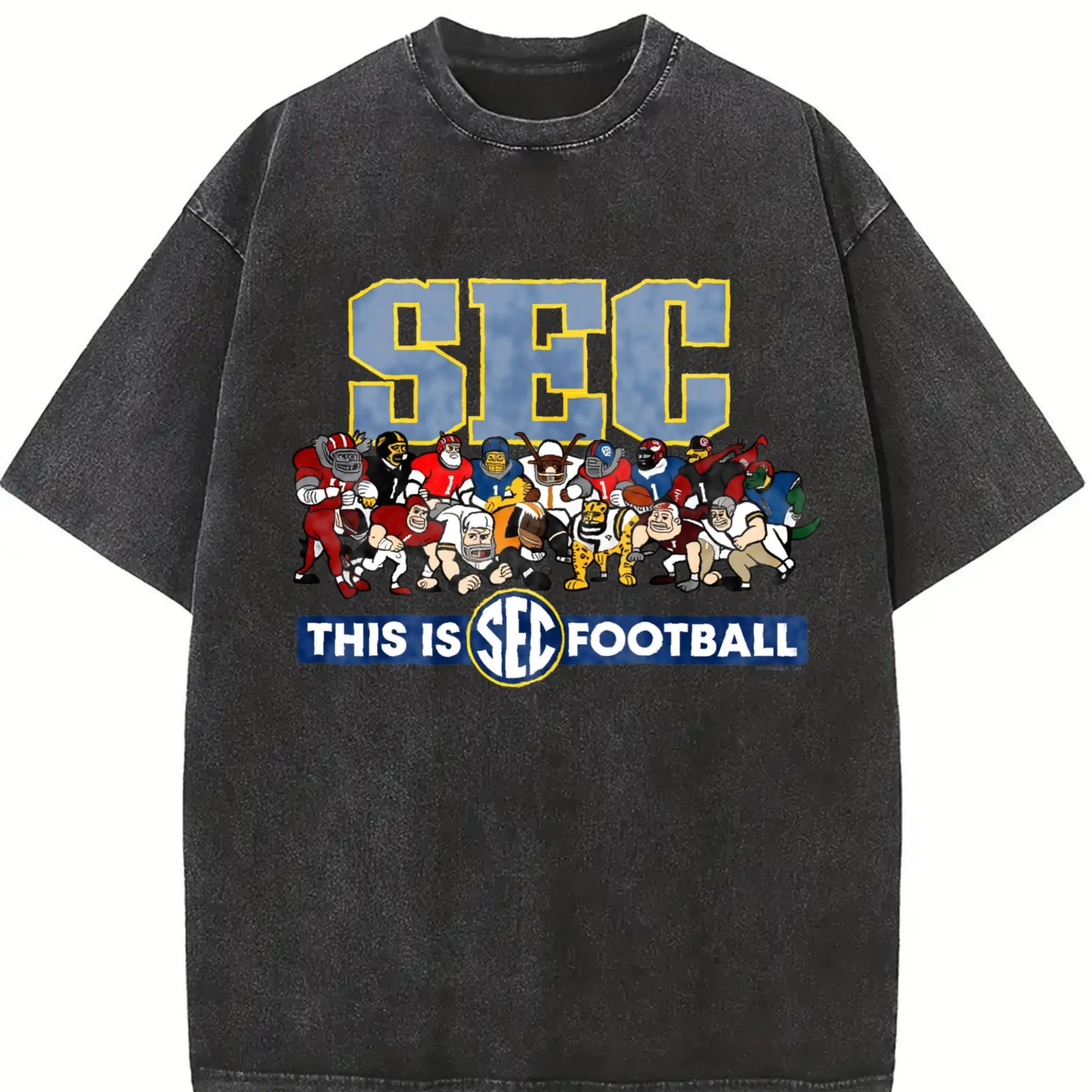 Men's Vintage SEC Southeastern Conference Short-Sleeve Round Neck T-Shirt - Retro College Sports Casual Graphic Tee, Unisex Streetwear, Gift for Game Day Fans & Alumni, Shortsleeve