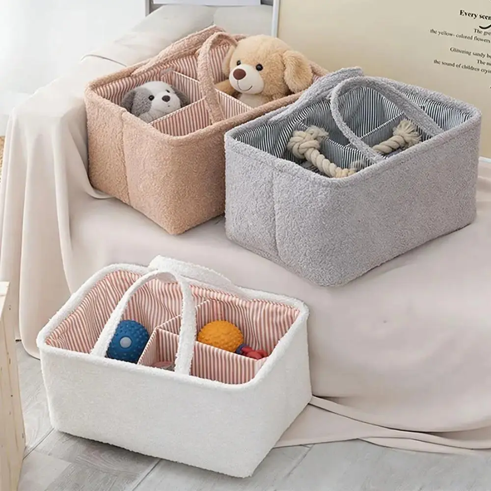 Pet Toy Box Organizer, Dog & Cat Storage Basket With Storage, Separated Design Bin, Ideal for Pet Supplies Organization, Easy-To-Clean Container, Bedroom Organizer