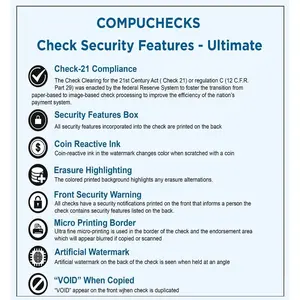 300 Computer Checks | 3 Blank Checks Per Page | 100 Sheets/300 Checks (Blue Marble) Blank Check Stock for Personal and Business Use - Computer Laser Check | Payroll Checks