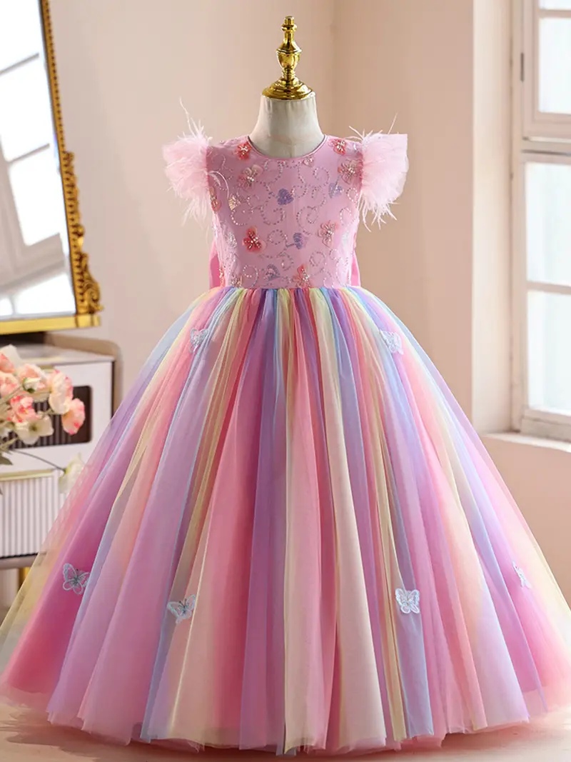 butterfly beaded prom dress Long Beaded-Butterfly Formal Lilac / 0 COLORS:Conversational 28 category_hierarchy:teen Farm Rio - Beige, 3XL Occasion