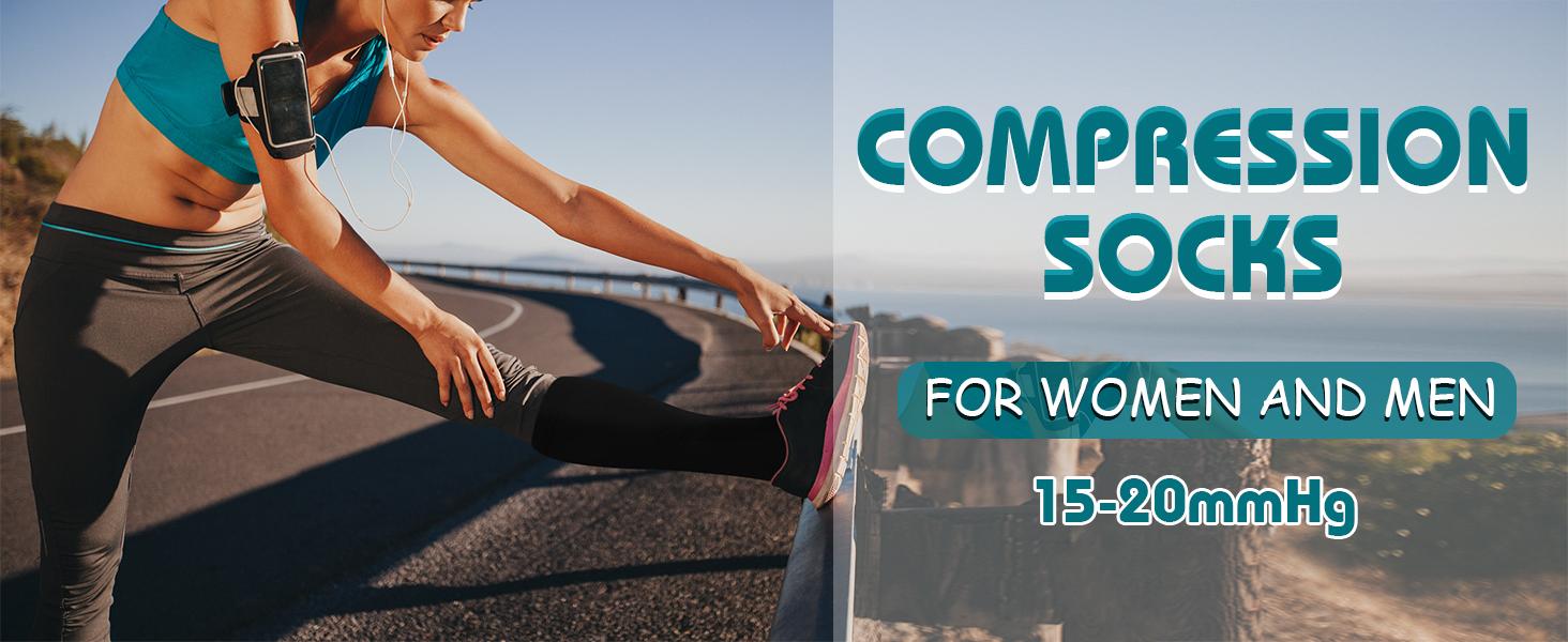 Compression Socks for Women and Men Circulation (3/4 Pairs) is Best Support for Running Athletic Cycling Hiking
