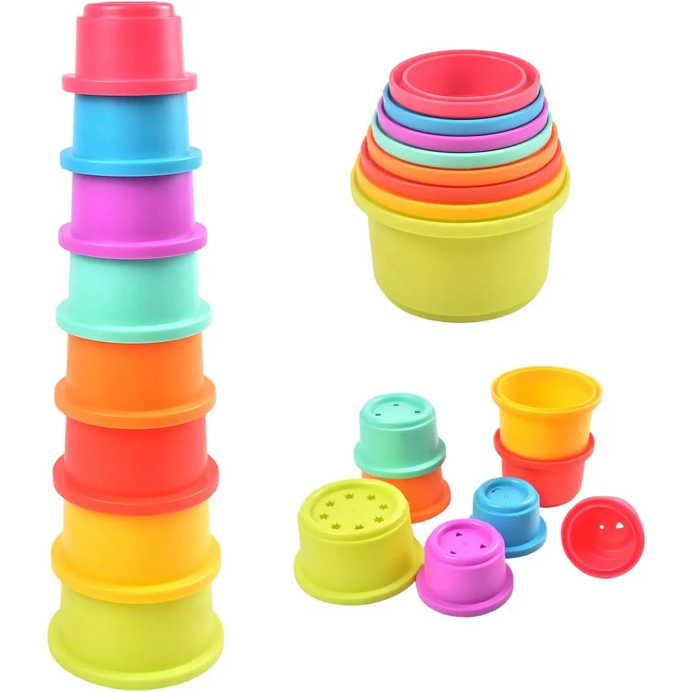 Baby Stacking Nesting Cups Toys, Baby Toys 6 to 12 Months, Montessori Toys  Toddler Gifts 1 Year Old (617-97) New model