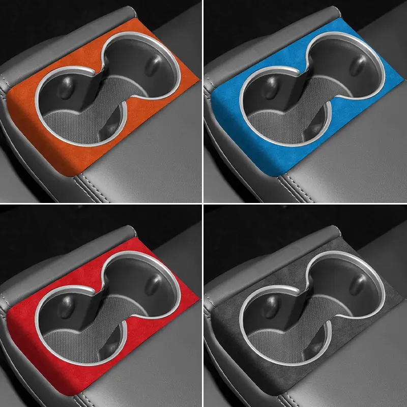 Rear Seat Water Cup Frame Decorative Protective Sticker for Tesla Model 3 (2023). Made of high-quality material, stylish and scratch-resistant, with decorative and protective functions, easy to install. Car Decals