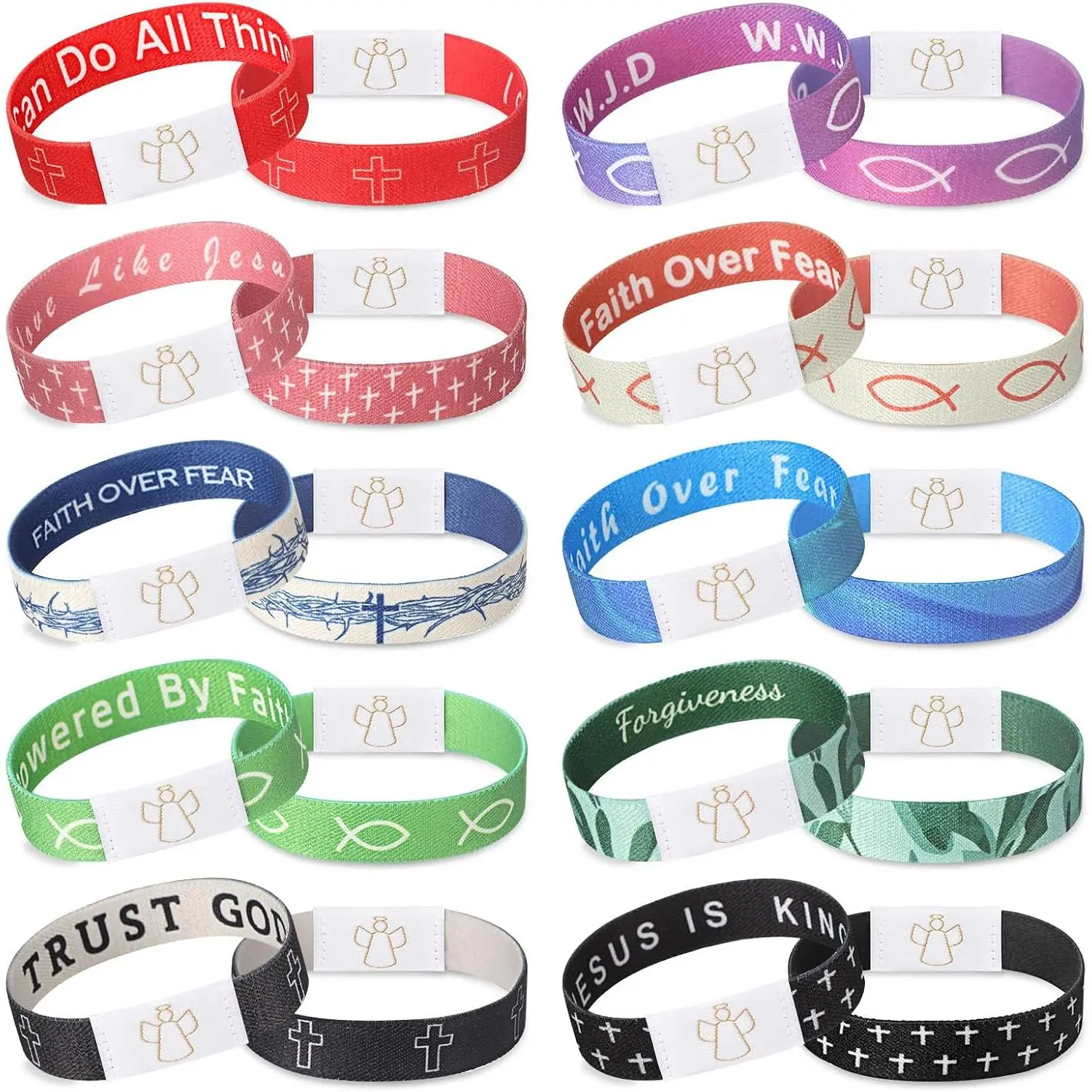10 count  Verse Bracelets with NFC Function for Women Men Adult Teens Wristband Christian