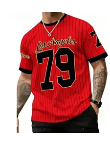 2026 New men's T-shirts, American style 79 LOS ANGELES short-sleeved crew neck sports T-shirts, retro basketball T-shirts, men's clothing.